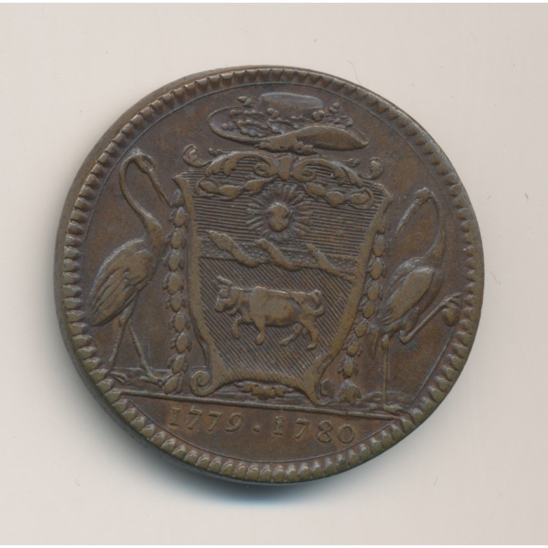 Jeton - Levacher - 1780 - faculté de médecine - cuivre - TB+