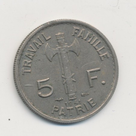 5 Francs Pétain - 1941 - SUP