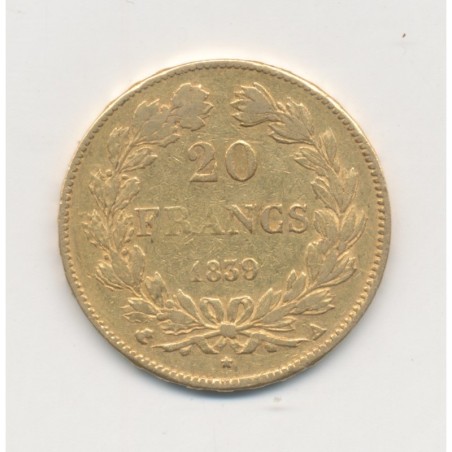 Louis philippe I - 20 Francs Or - 1839 A Paris - Tête laurée - TB