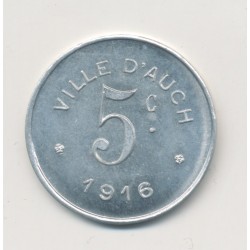 5 Centimes 1916 - Auch - Alu rond - SPL+