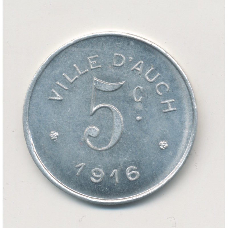 5 Centimes 1916 - Auch - Alu rond - SPL+