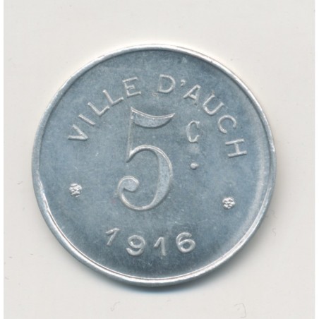 5 Centimes 1916 - Auch - Alu rond - SPL+