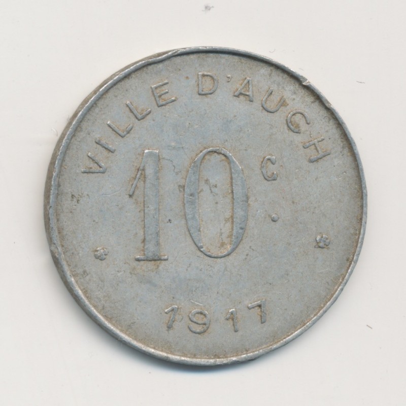 10 Centimes 1917 - Auch - Alu rond - TTB