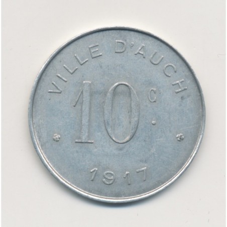 10 Centimes 1917 - Auch - Alu rond - SUP