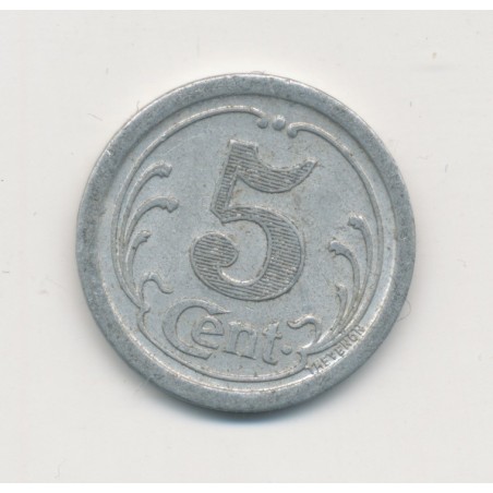 5 Centimes 1922 - Union commerçants - la Réole - alu rond - TTB+