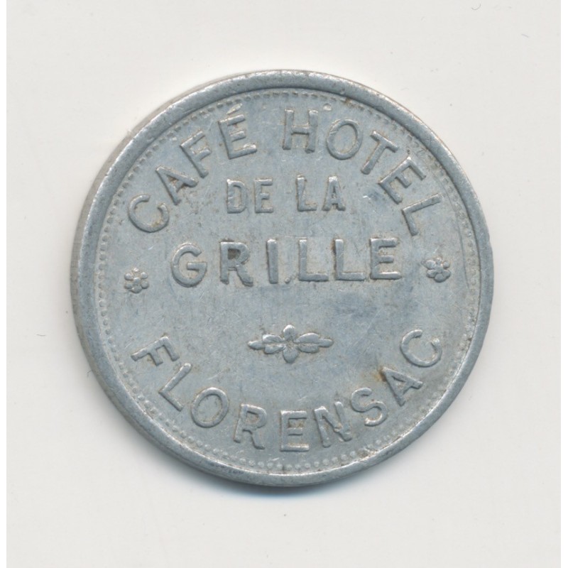 10 Centimes Café hotel de la grille - Florensac - alu rond 22,5mm - TTB+