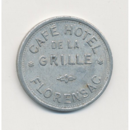 10 Centimes Café hotel de la grille - Florensac - alu rond 22,5mm - TTB+