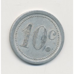 10 Centimes Café hotel de la grille - Florensac - alu rond 22,5mm - TTB+ 2