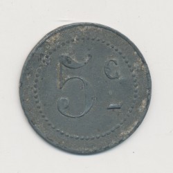 5 Centimes grand café - Servian - zinc rond 25mm - TTB