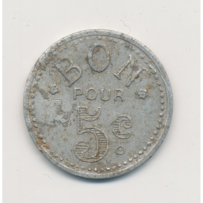 5 Centimes mercerie Lyonnaise - Montpellier - alu rond - TTB+