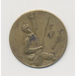 25 centimes jeton Quercy - épicerie 1914-17 - Laiton rond - TTB 2