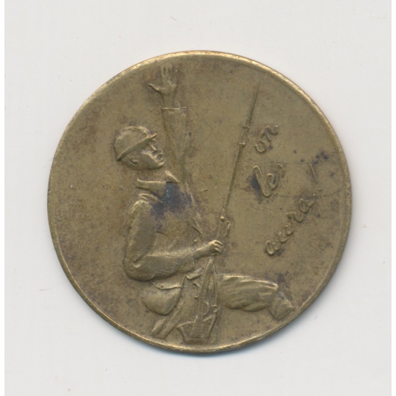 25 centimes jeton Quercy - épicerie 1914-17 - Laiton rond - TTB