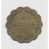 10 Centimes la solidarité - Béziers - fourneaux populaires - laiton rond 25,5mm - TTB+