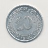 10 Centimes syndicat alimentation du gros - 1922 - Herault - alu rond - SUP+