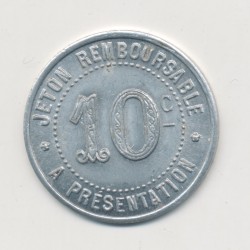 10 Centimes syndicat alimentation du gros - 1922 - Herault - alu rond - SUP+ 2