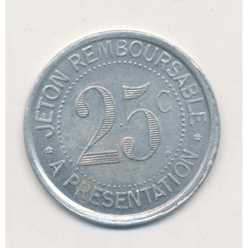 25 Centimes syndicat alimentation du gros - 1921 - Herault - alu rond - SUP+