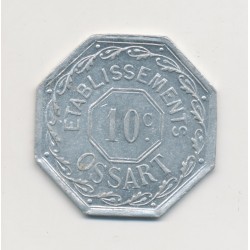 10 Centimes Etablissement Ossart - 1921 - Montpellier - alu octogonal - TTB+