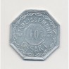 10 Centimes Etablissement Ossart - 1921 - Montpellier - alu octogonal - TTB+