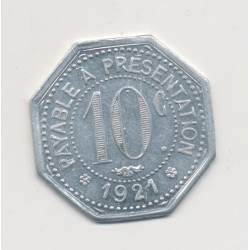 10 Centimes Etablissement Ossart - 1921 - Montpellier - alu octogonal - TTB+ 2