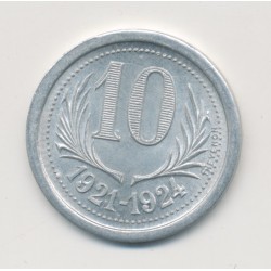 10 Centimes Chambre de commerce de l'Hérault - 1921-24 - alu rond - SPL+ 2