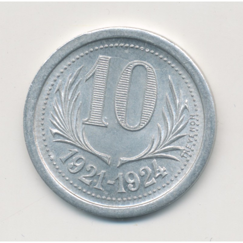 10 Centimes Chambre de commerce de l'Hérault - 1921-24 - alu rond - SPL+