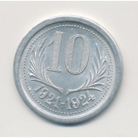10 Centimes Chambre de commerce de l'Hérault - 1921-24 - alu rond - SPL+