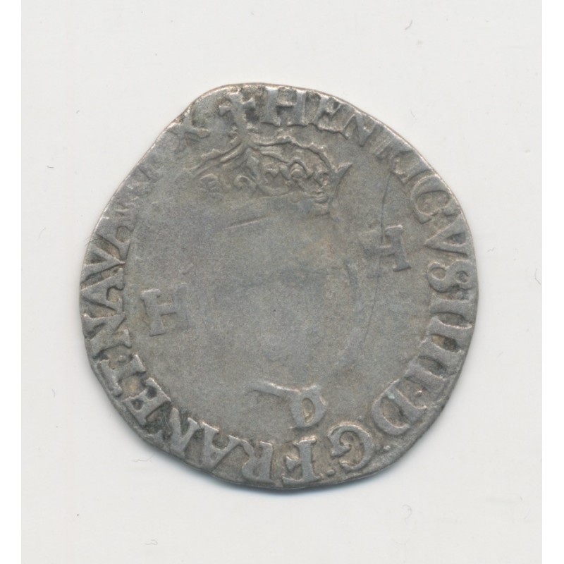Henri IV - Douzain aux 2H - 1596 D Lyon - TB+