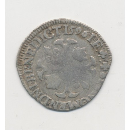 Henri IV - Douzain aux 2H - 1596 D Lyon - TB+