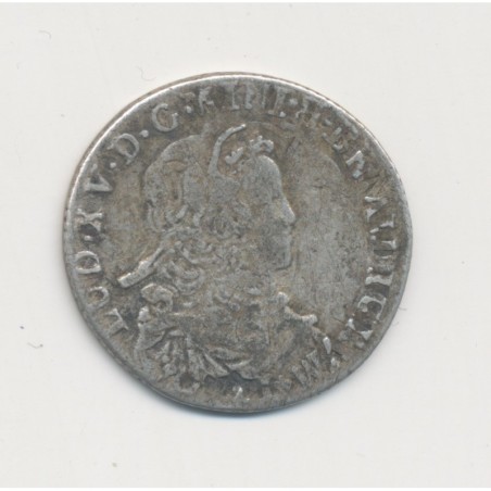 Louis XV - 1/6 écu France - 1722 - argent - TB