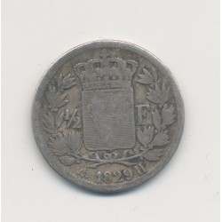 1/2 Franc Charles X - 1829 H La Rochelle - TB 2