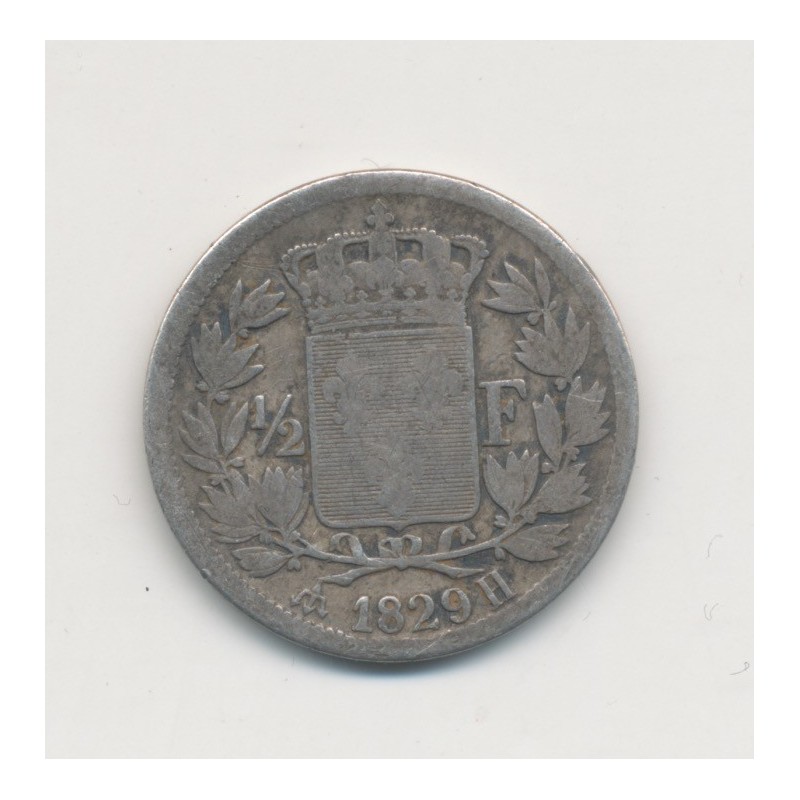 1/2 Franc Charles X - 1829 H La Rochelle - TB