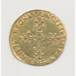 Charles IX - Écu d'or au soleil - 1565 H La Rochelle - TTB