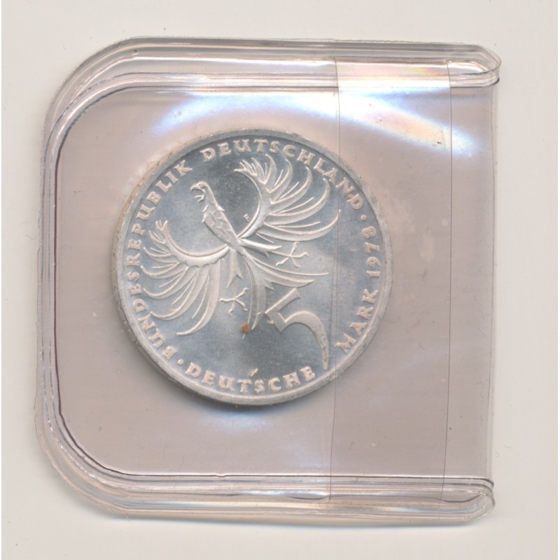 Allemagne - 5 Mark 1976 F - Neumann - argent 11g 0,625 - SUP