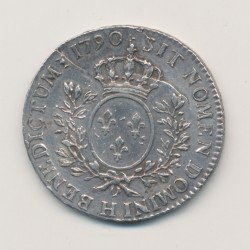 Louis XVI - 1/2 écu aux lauriers - 1790 H La Rochelle - TTB/TTB+ 2