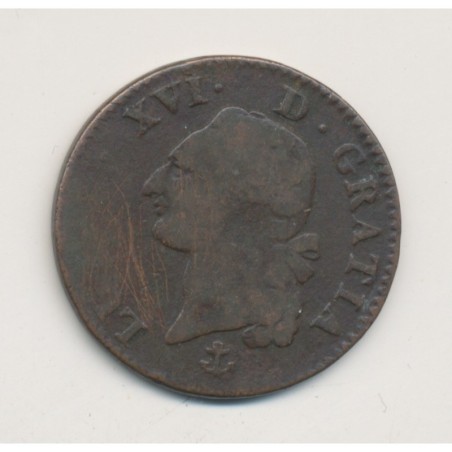 Louis XVI - Sol - 1786 H La rochelle - TB/TB+