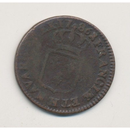 Louis XVI - Sol - 1786 H La rochelle - TB/TB+