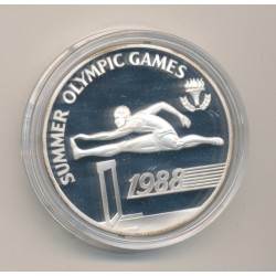 Barbades - 20 Dollars 1988 - saut haie - Jeux Olympiques 1988 - argent - FDC