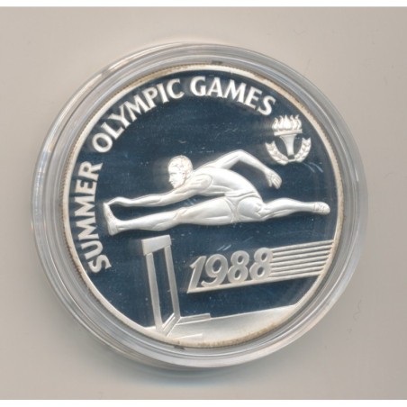 Barbades - 20 Dollars 1988 - saut haie - Jeux Olympiques 1988 - argent - FDC