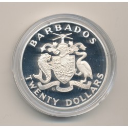 Barbades - 20 Dollars 1988 - saut haie - Jeux Olympiques 1988 - argent - FDC 2
