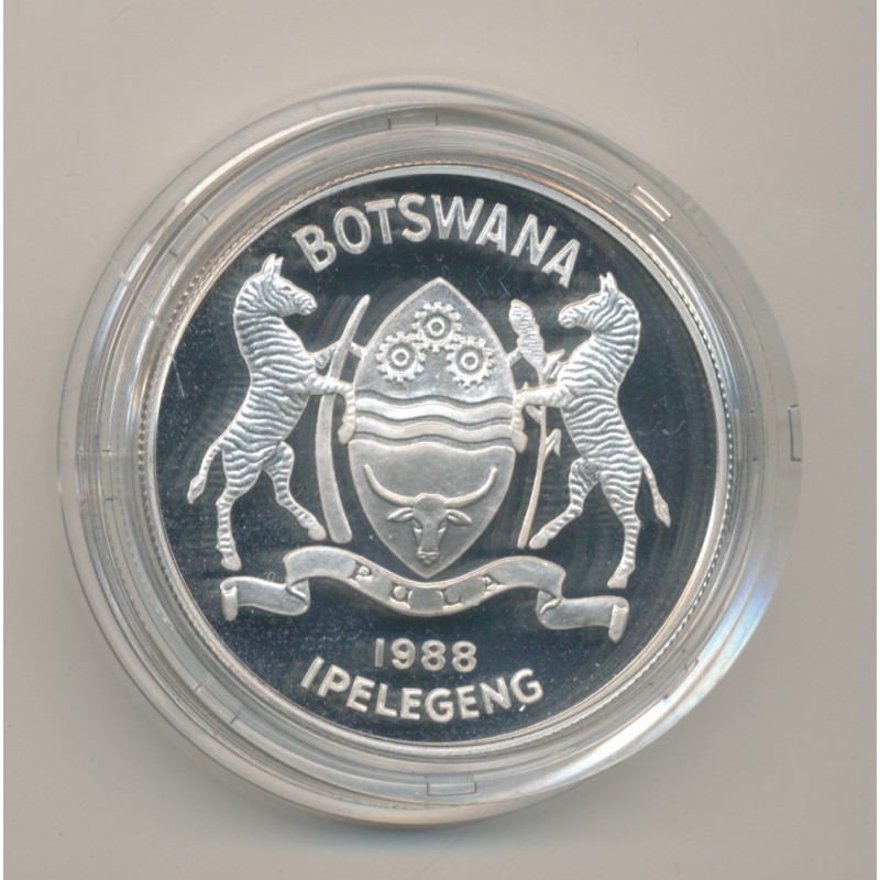 Botswana - 5 Pula 1988 - course - Jeux Olympiques 1988 - argent - FDC
