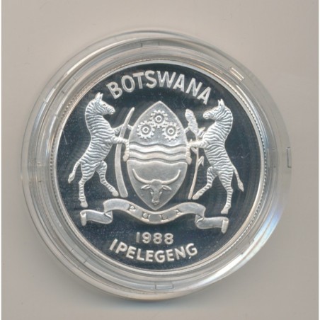 Botswana - 5 Pula 1988 - course - Jeux Olympiques 1988 - argent - FDC