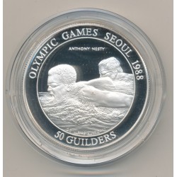 Suriname - 50 Guilders 1988 - Anthony Nesty - argent - FDC