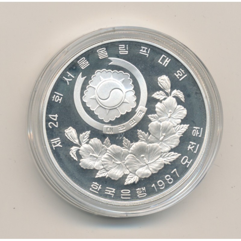 Corée - 5000 Won 1987 - danse - Jeux Olympiques 1988 - argent - FDC