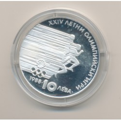 Bulgarie - 10 Leva 1988 - course - Jeux Olympiques 1988 - argent 18,75g - FDC