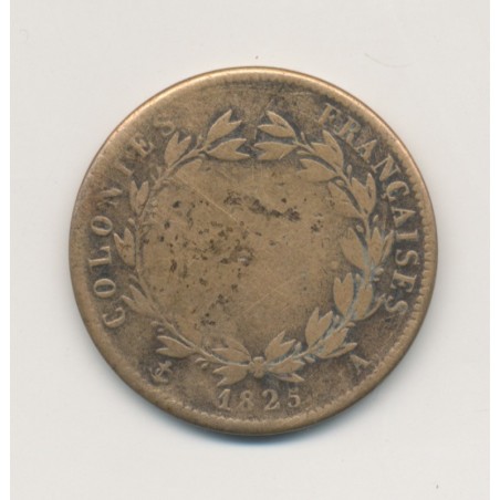 Colonies générales - 5 centimes 1825 A Paris - Charles X - TB