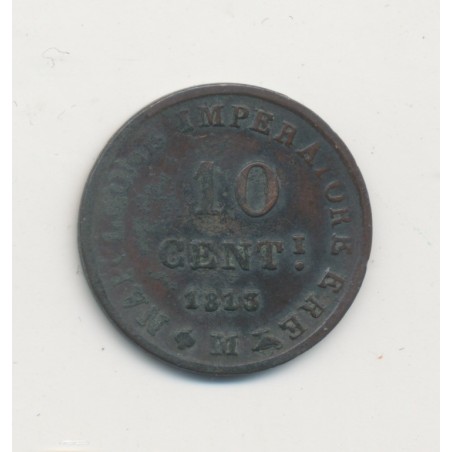Italie - 10 Centesimi 1813 M - Napoleone imperatore - TTB