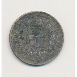 Italie - 1 Lire 1867 MBN - Vittorio Emmanuel II - argent - TB+ 2