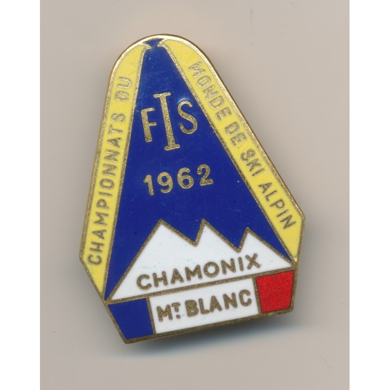 Insigne Championnat du mon de ski alpin - 1962 - Chamonix mont blanc - Augis - SUP