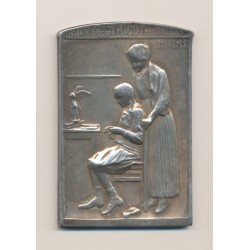 Plaquette - Oeuvre du tricot du soldat - 1915-1915 - bronze argenté - H.Dubret - TTB+