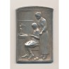 Plaquette - Oeuvre du tricot du soldat - 1915-1915 - bronze argenté - H.Dubret - TTB+